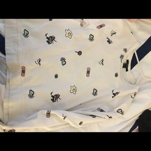 White pattern Pullover